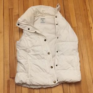 Old Navy white puffy vest